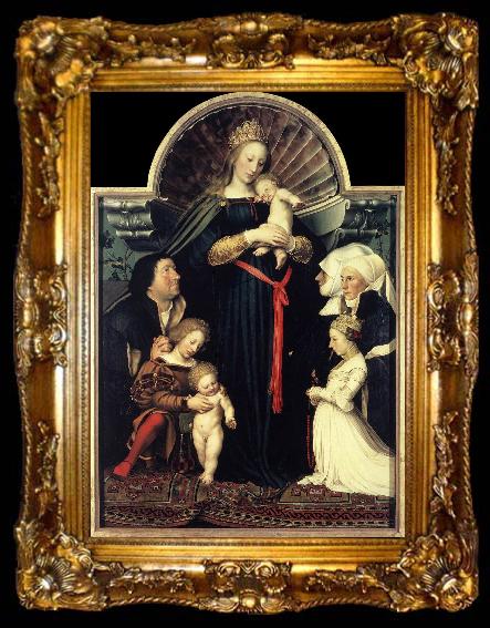 framed  HOLBEIN, Hans the Younger Darmstadt Madonna sg, ta009-2